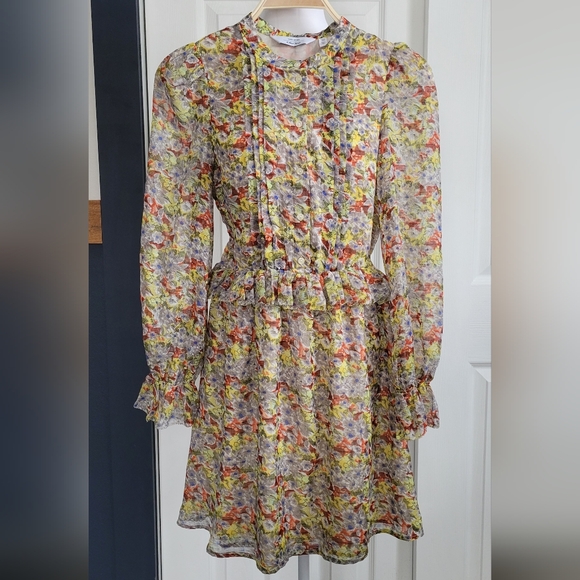& Other Stories Floral Ruffled Minidress, Cottagecore, Boho, Romantic, Women's 0 - Picture 2 of 12